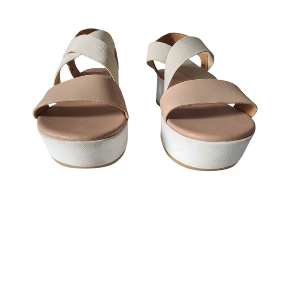 Sorel Womens Sz 11 Cameron Flatform Platform Wedge Slingback Sandals Beige - Picture 2 of 9